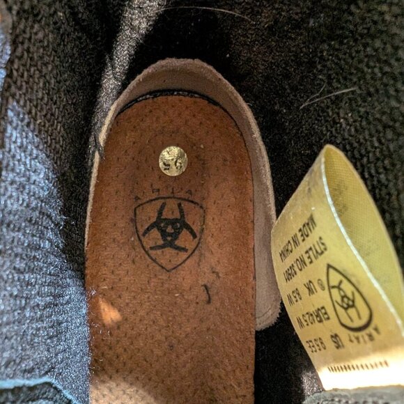 Ariat Heritage Lacer II Black Leather Lace-Up Boots - US 9.5 EE / EUR 42.5 W - Picture 7 of 10